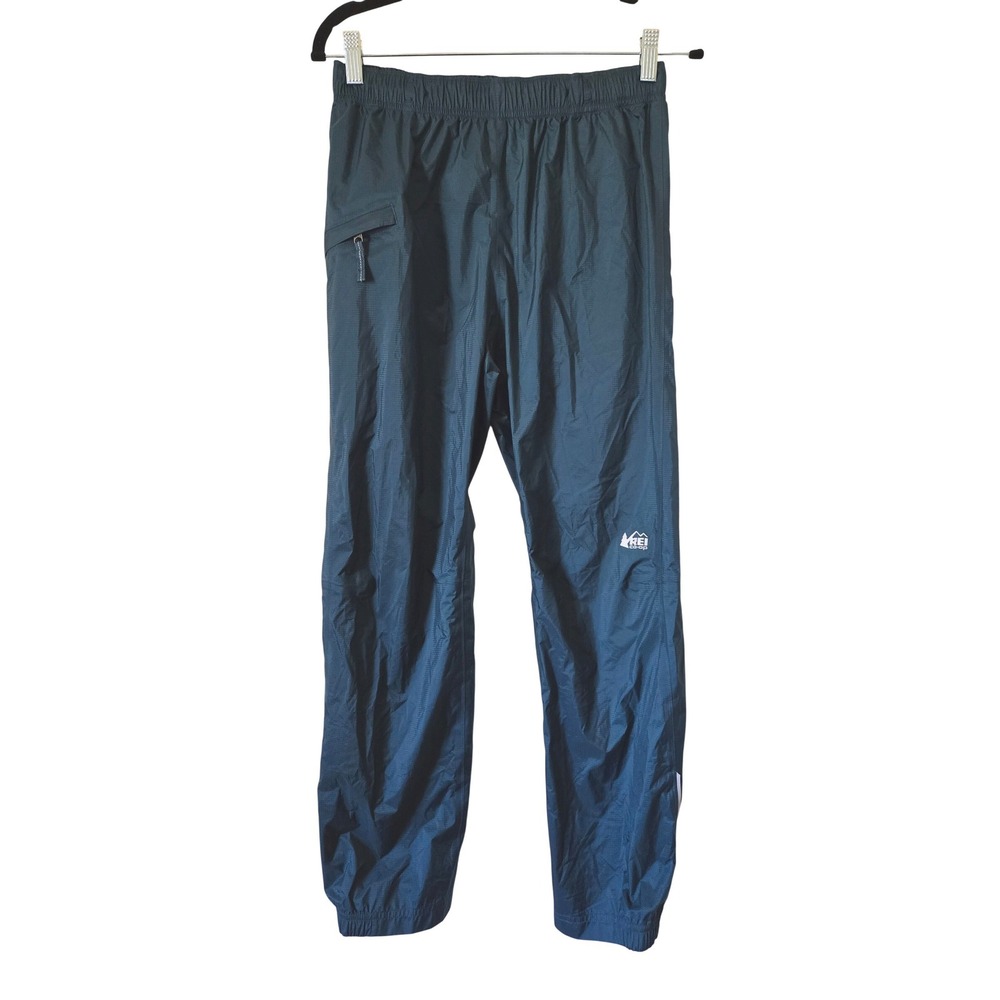 REI Co-op Kids Large 14-16 Rain Pants Dark Teal Nylon Ripstop Hiking Outdoor L